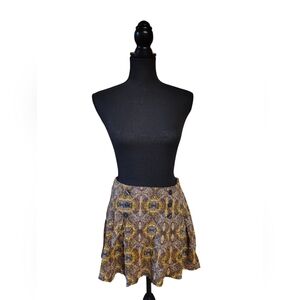 Free People Boho Mini Skirt Size 4 Brown And Purple